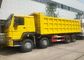 HOWO 8x4 Heavy Duty Dump Truck, LHD Sinotruk Tipper Truck Warna Kuning